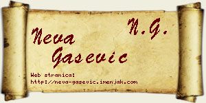 Neva Gašević vizit kartica